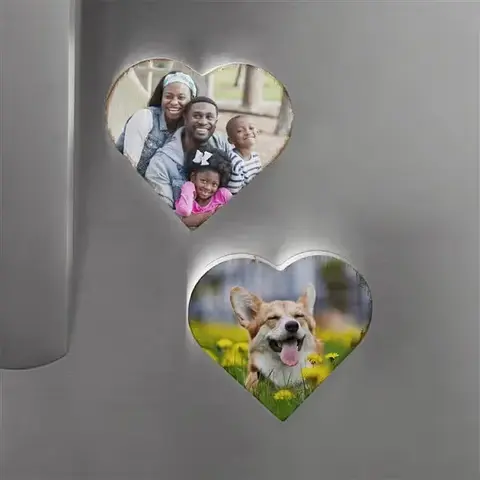 Personalized Photo Heart Magnet
