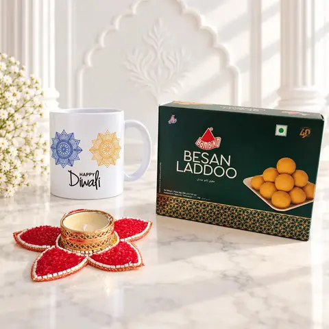 Besan Laddoo, Tealight & Diwali Mug