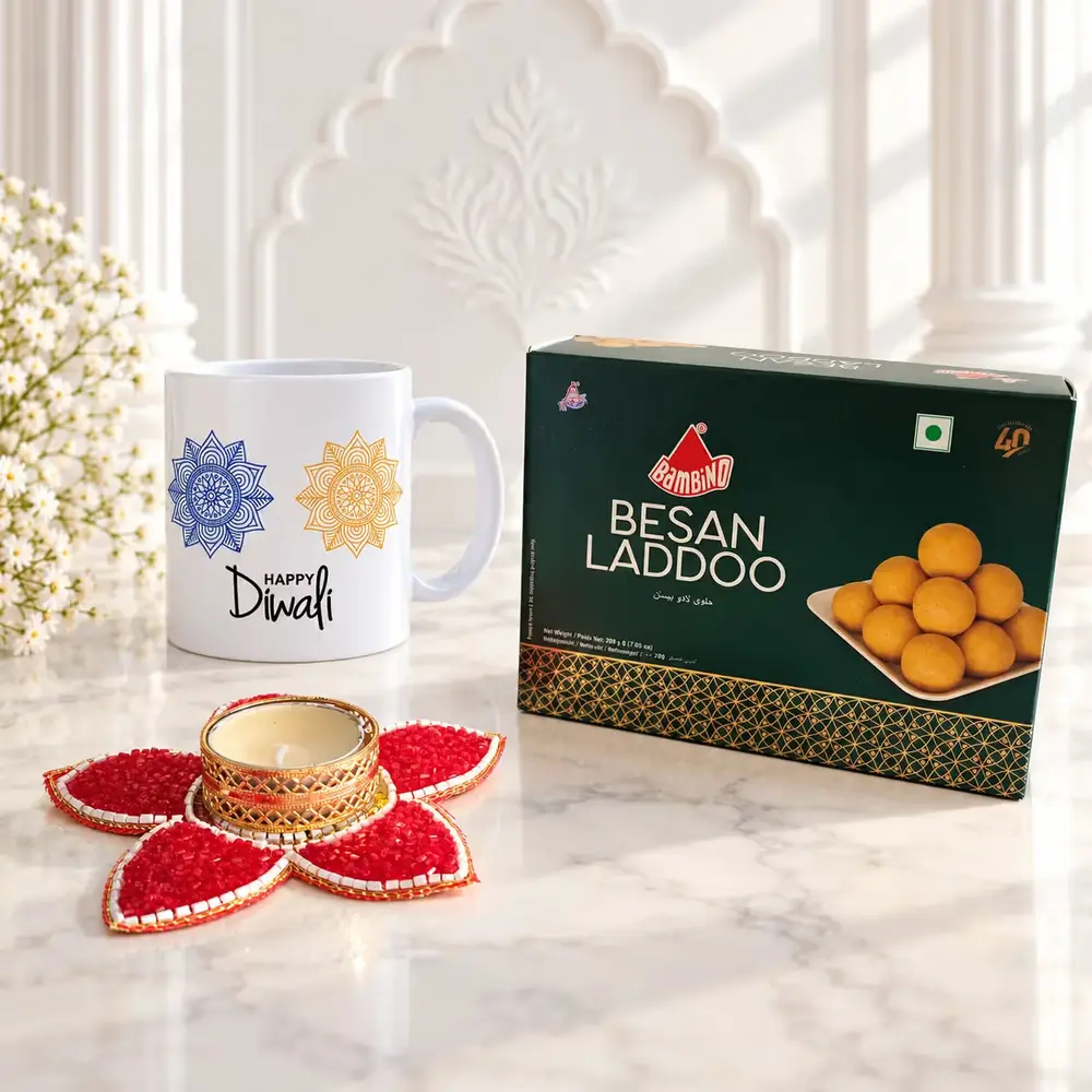 Besan Laddoo, Tealight & Diwali Mug