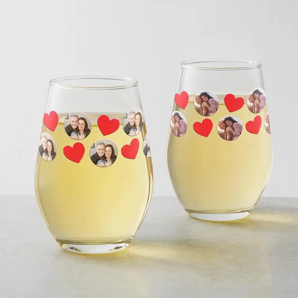 Personalized Love Rocks Glassware Set