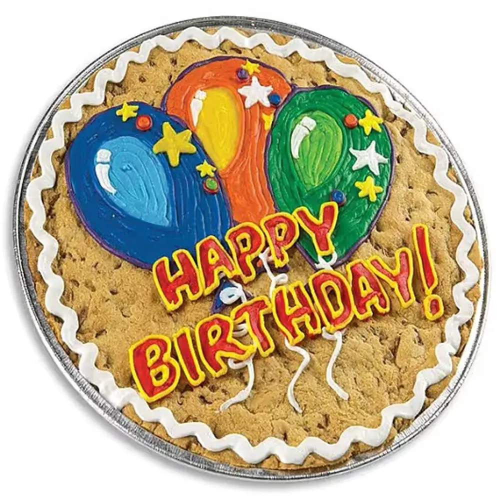 Personalized Balloon Birthday Cookie Cake