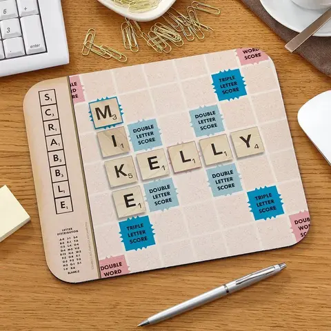 Personalized Word Tile Couple Mouse Pad