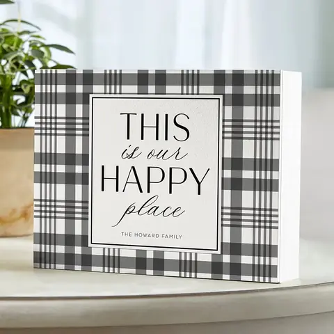 Personalized This Is Our Happy Place Block