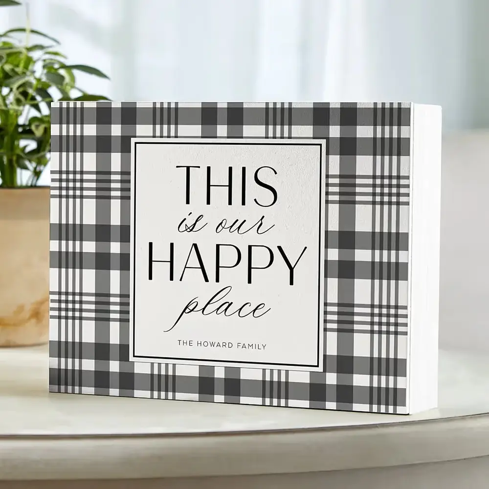 Personalized This Is Our Happy Place Block