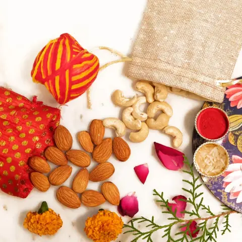 Almonds, Cashews & Pooja Thali