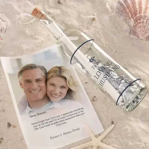 Personalized To My Husband Letter in a Bottle