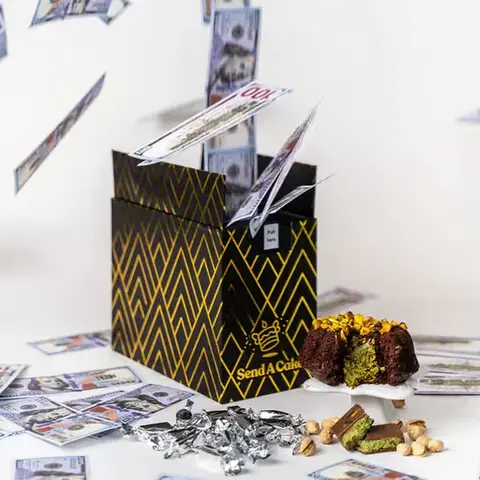Dubai Chocolate Cake Money Box Bundle