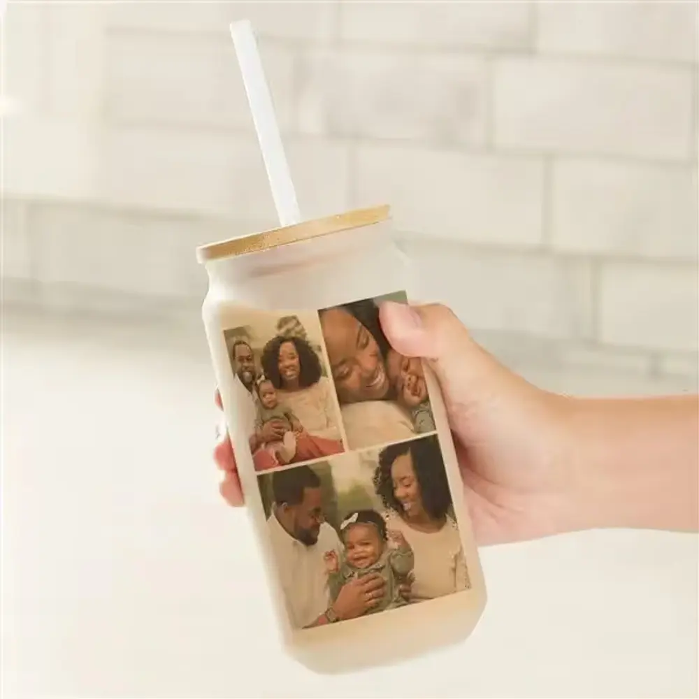 Personalized 3-Photo Iced Coffee Tumbler