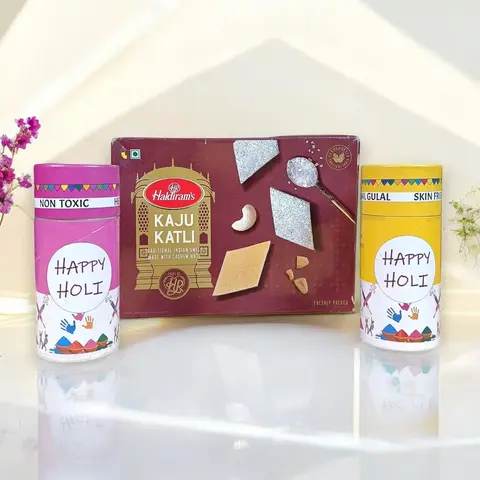 Holi Kaju Katli & Organic Gulal