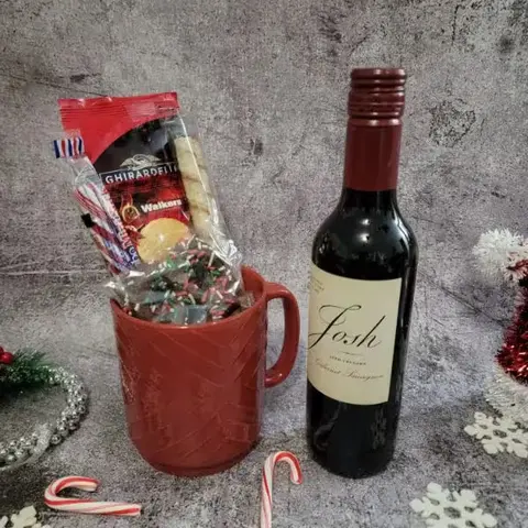 Cabernet & Christmas Goodies Mug