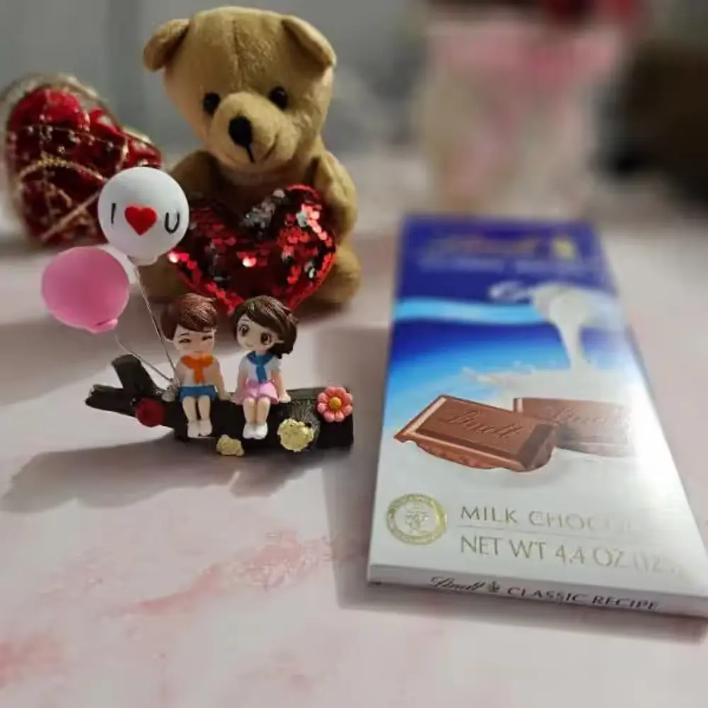 Teddy, Lindt & Couple Car Ornament