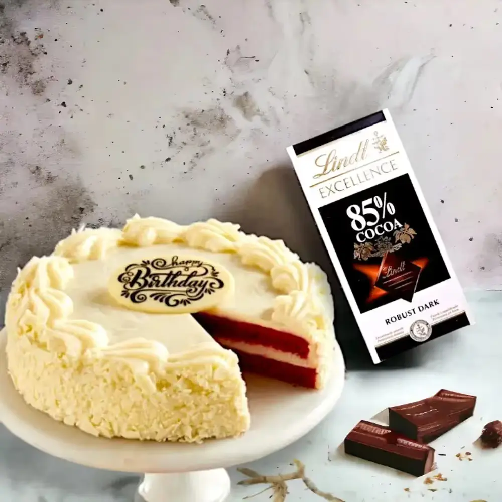 Red Velvet Cake with Lindt Dark Chocolate