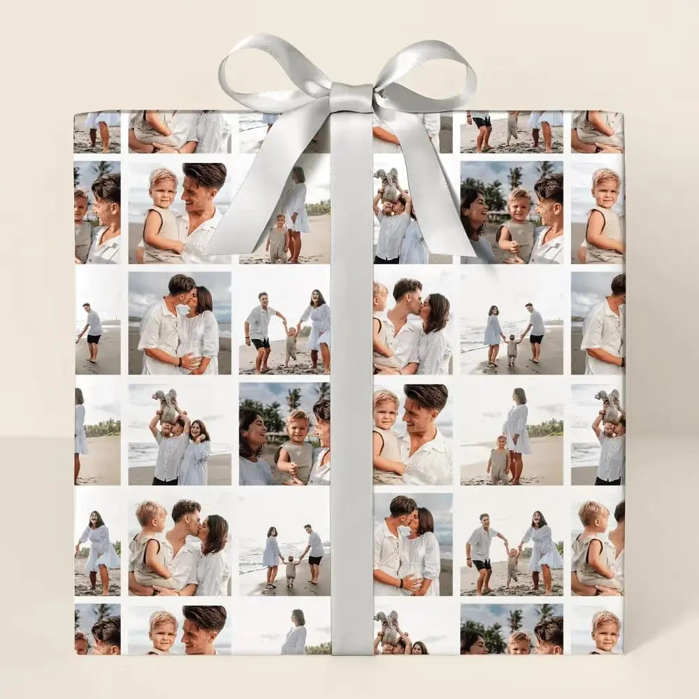 Personalized Photo Mosaic Wrapping Paper