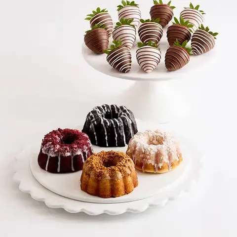 Fall Bundt Cake Collection & Drizzled Strawberries
