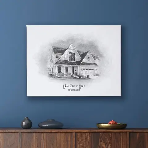 Personalized Sketch House Portrait