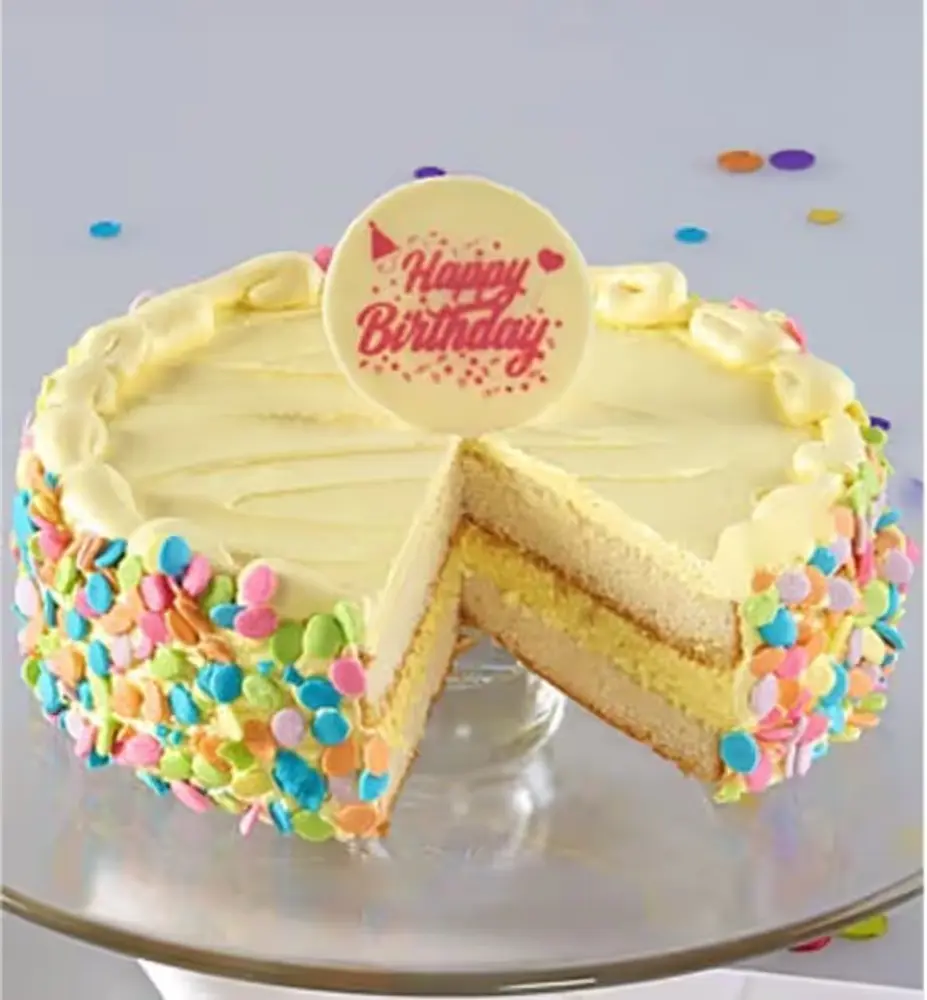 Vanilla Bean Confetti Birthday Cake