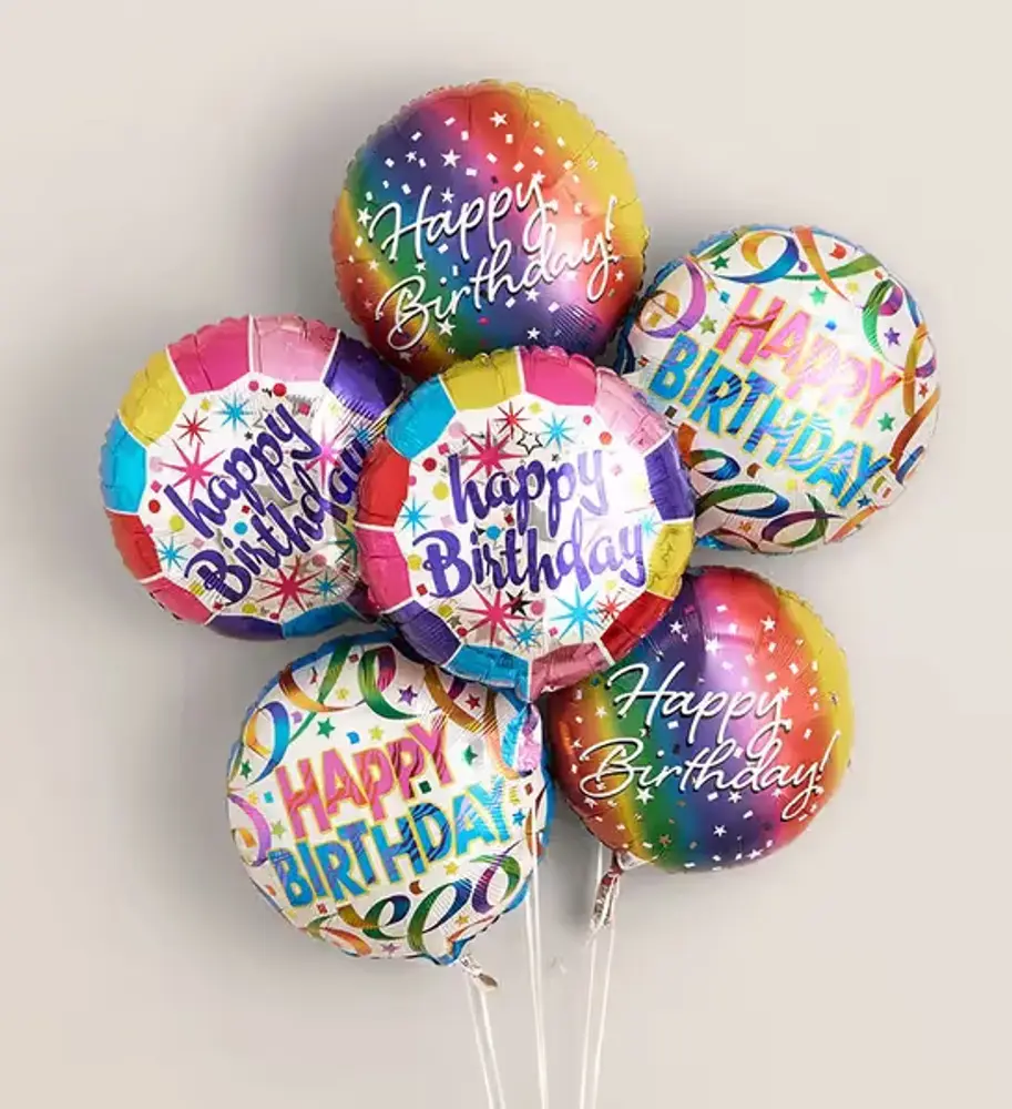Happy Birthday Mylar Balloon Arrangement