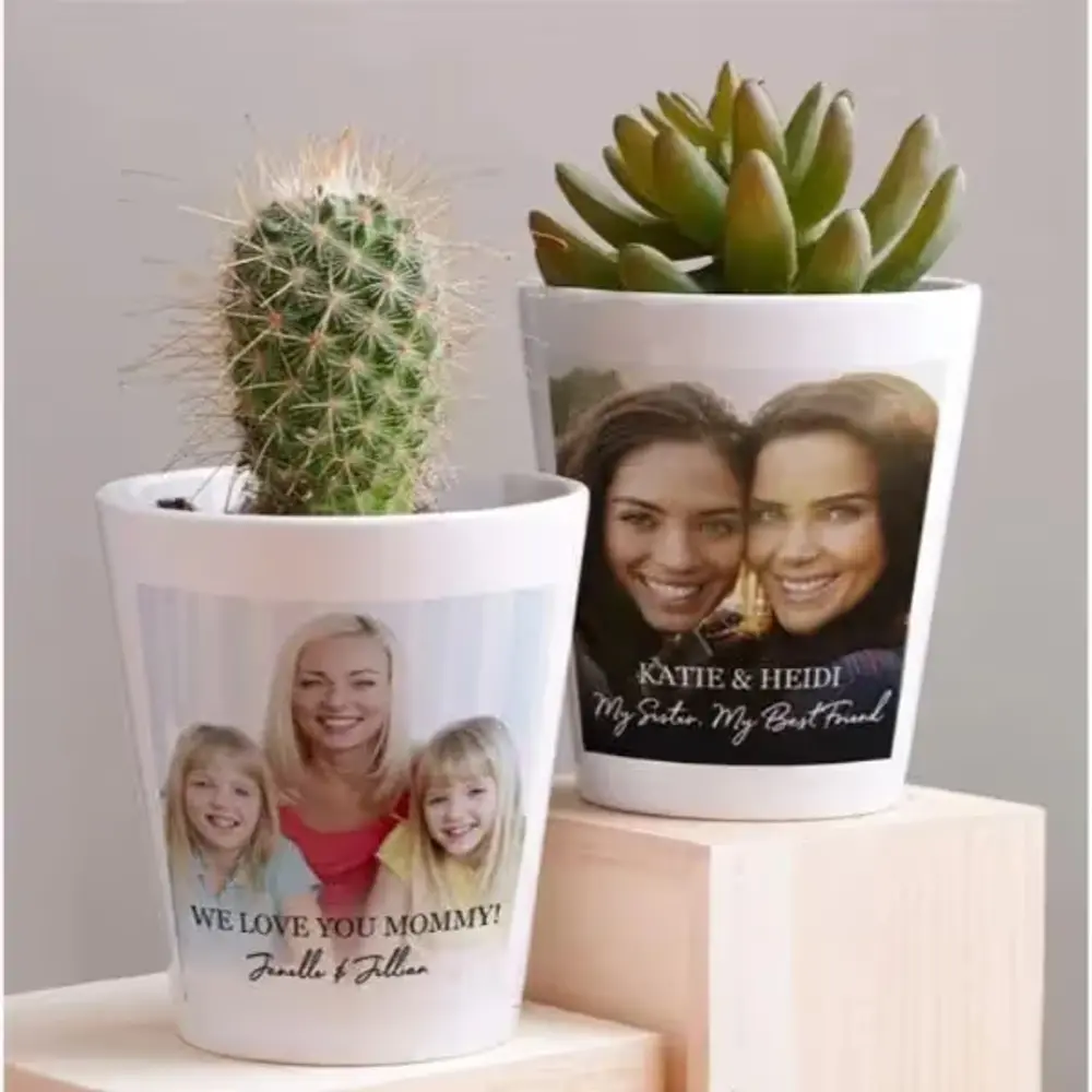 Personalized Photo Mini Flower Pot