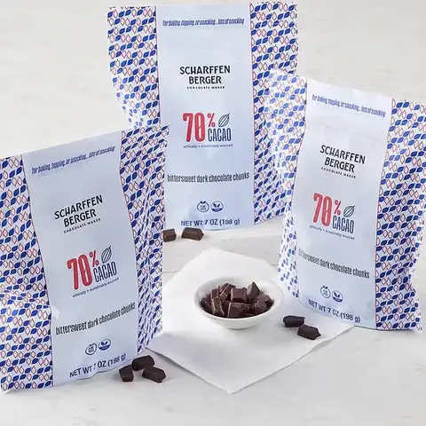 Scharffen Berger 70% Bittersweet Baking Chunks, 3 Pack