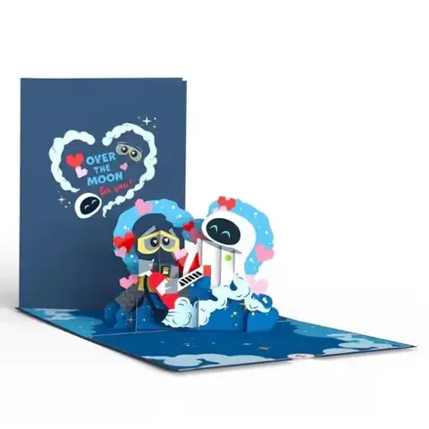 WALL-E Over the Moon for You Pop-Up Card