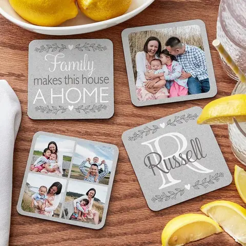 Personalized Photo Memory Wood Coasters