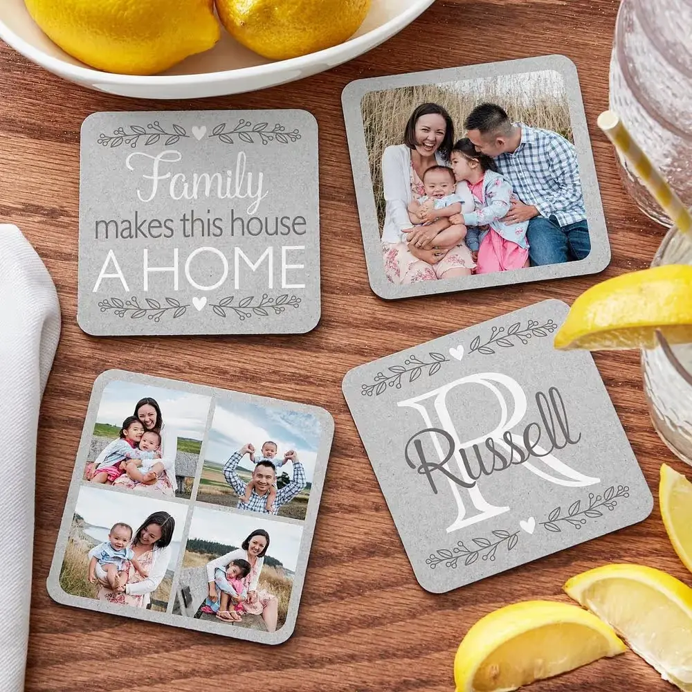 Personalized Photo Memory Wood Coasters