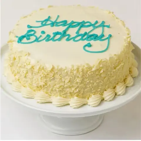 Yellow Birthday Cake with Chocolate Frosting