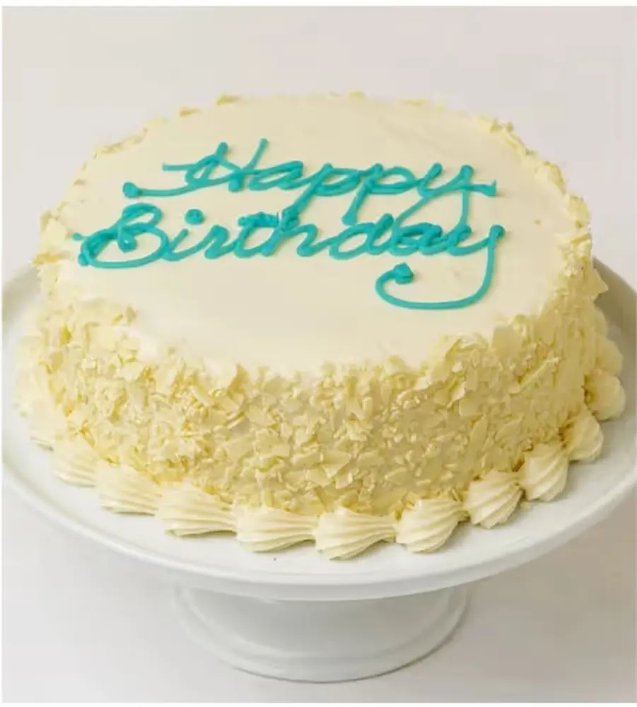 Yellow Birthday Cake with Chocolate Frosting