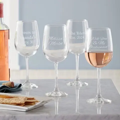 Personalized Message Wine Glass