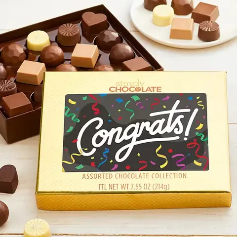 Congratulations Gourmet Chocolate Box, 18 Pc