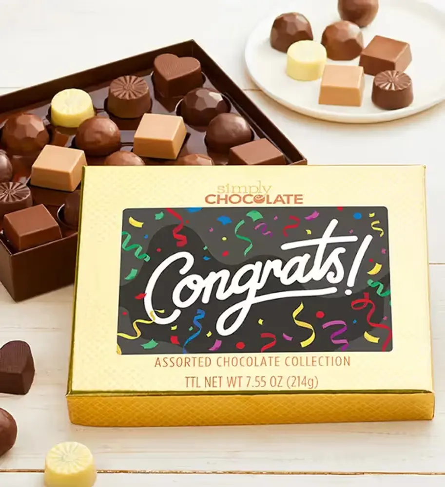 Congratulations Gourmet Chocolate Box, 18 Pc