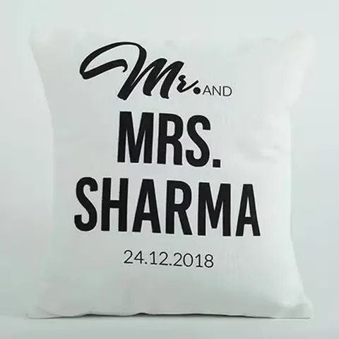Personalized Mr. & Mrs. Cushion