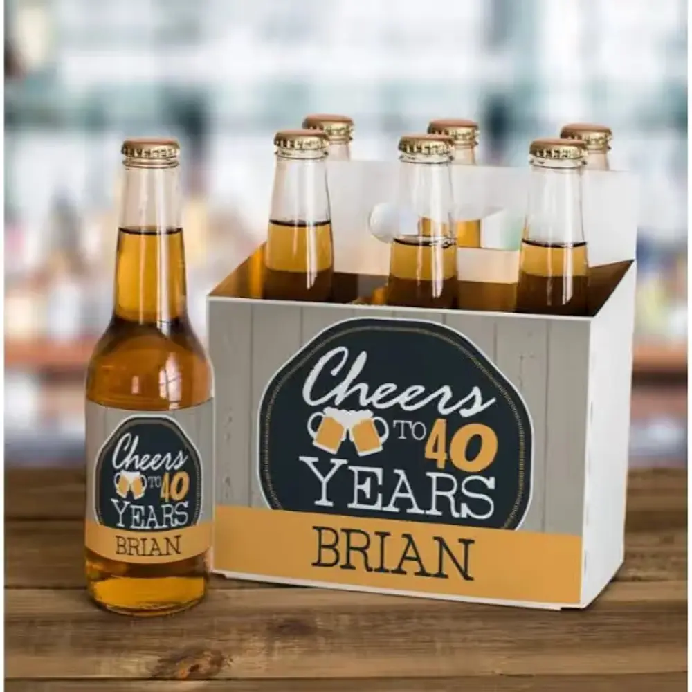Personalized Cheers to Years Beer Labels