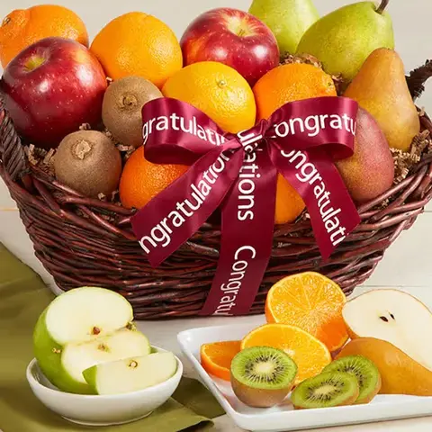 Congrats Orchard Fruit Basket