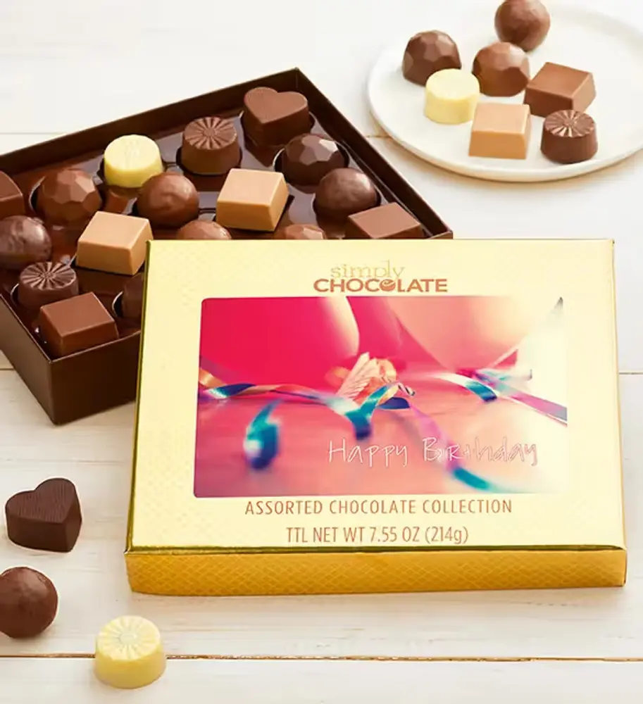 Birthday Balloon Chocolate Truffle Box, 18 Pc