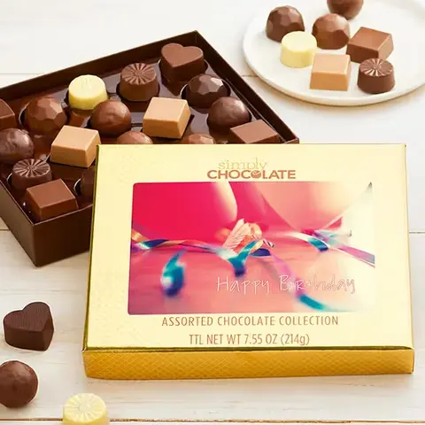 Birthday Balloon Chocolate Truffle Box, 18 Pc