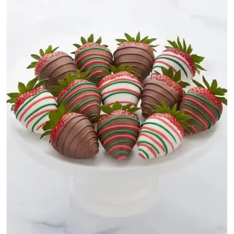 Holiday Cheer Dipped Strawberries