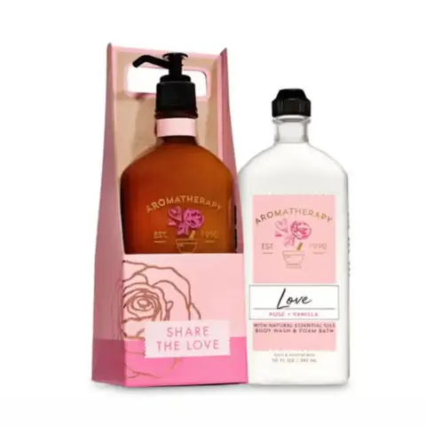 Rose & Vanilla Aromatherapy Bath Set