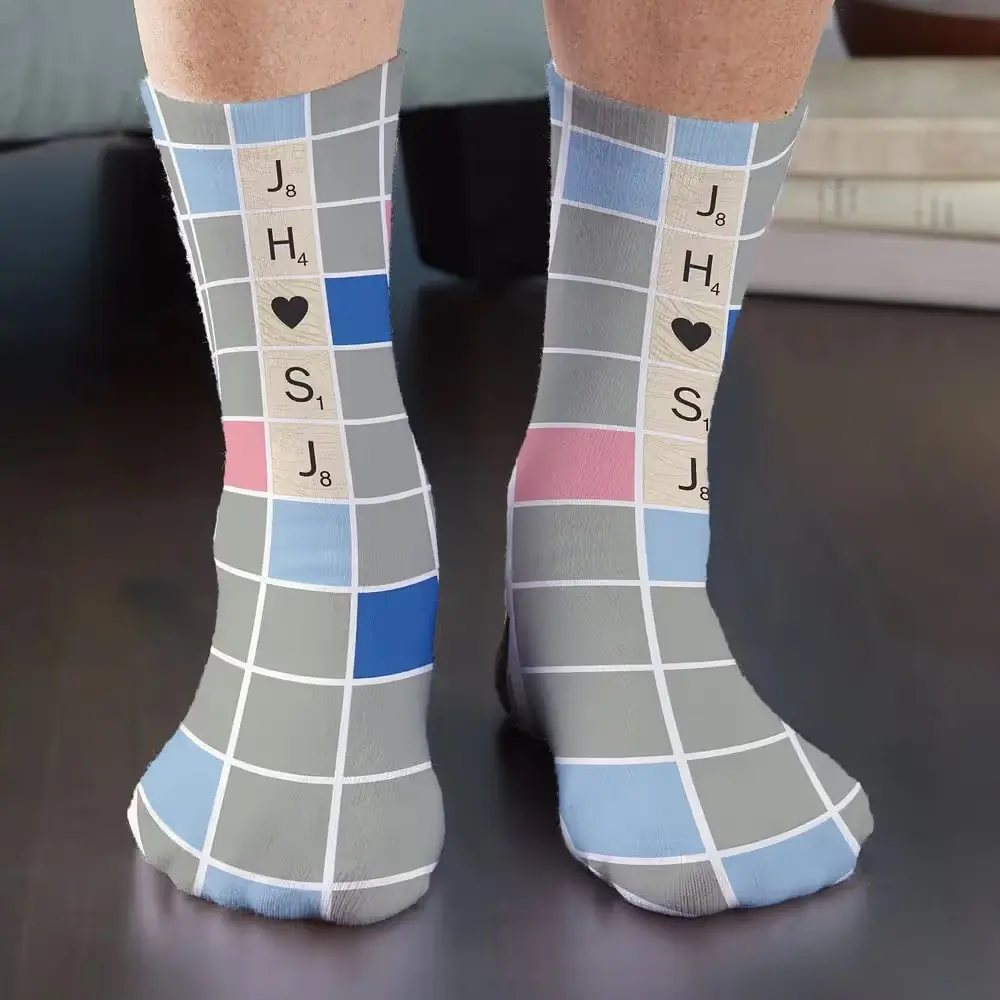 Personalized Initial Hearts Socks