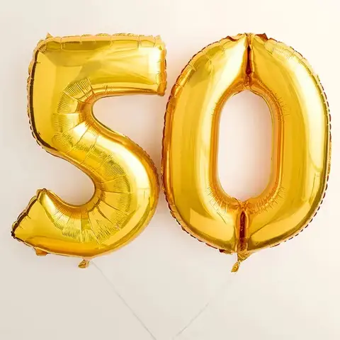 50th Birthday Number Balloon Celebration