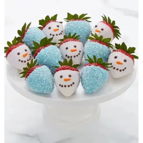 Snowman & Icicle Dipped Strawberries