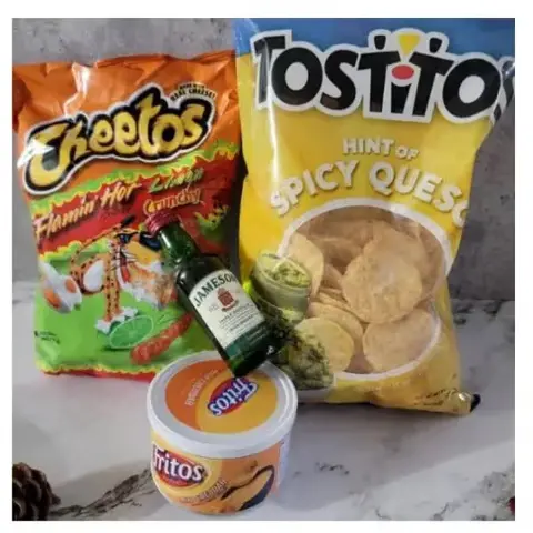 Cheesy Snacks & Jameson Miniature