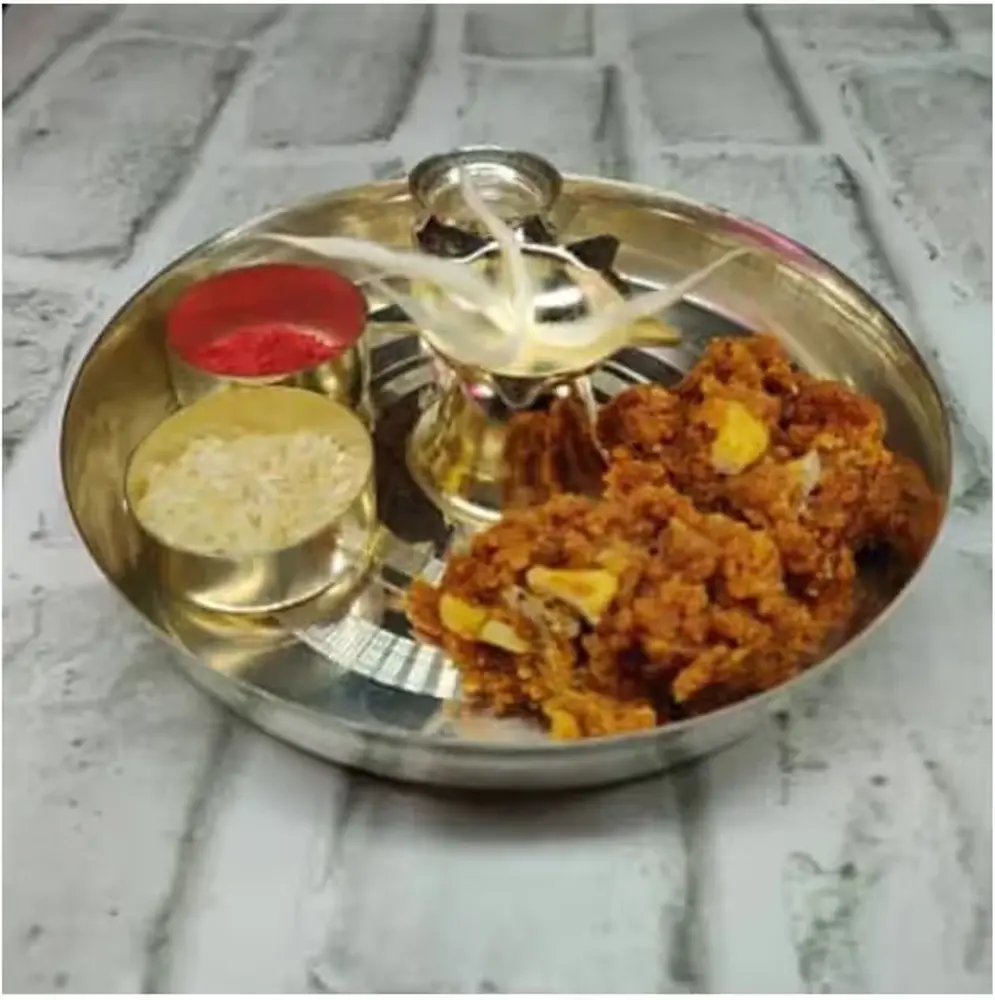 Pooja Thali with Dodha Burfi