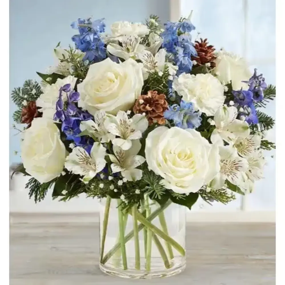 Winter Wishes Blue & White Bouquet