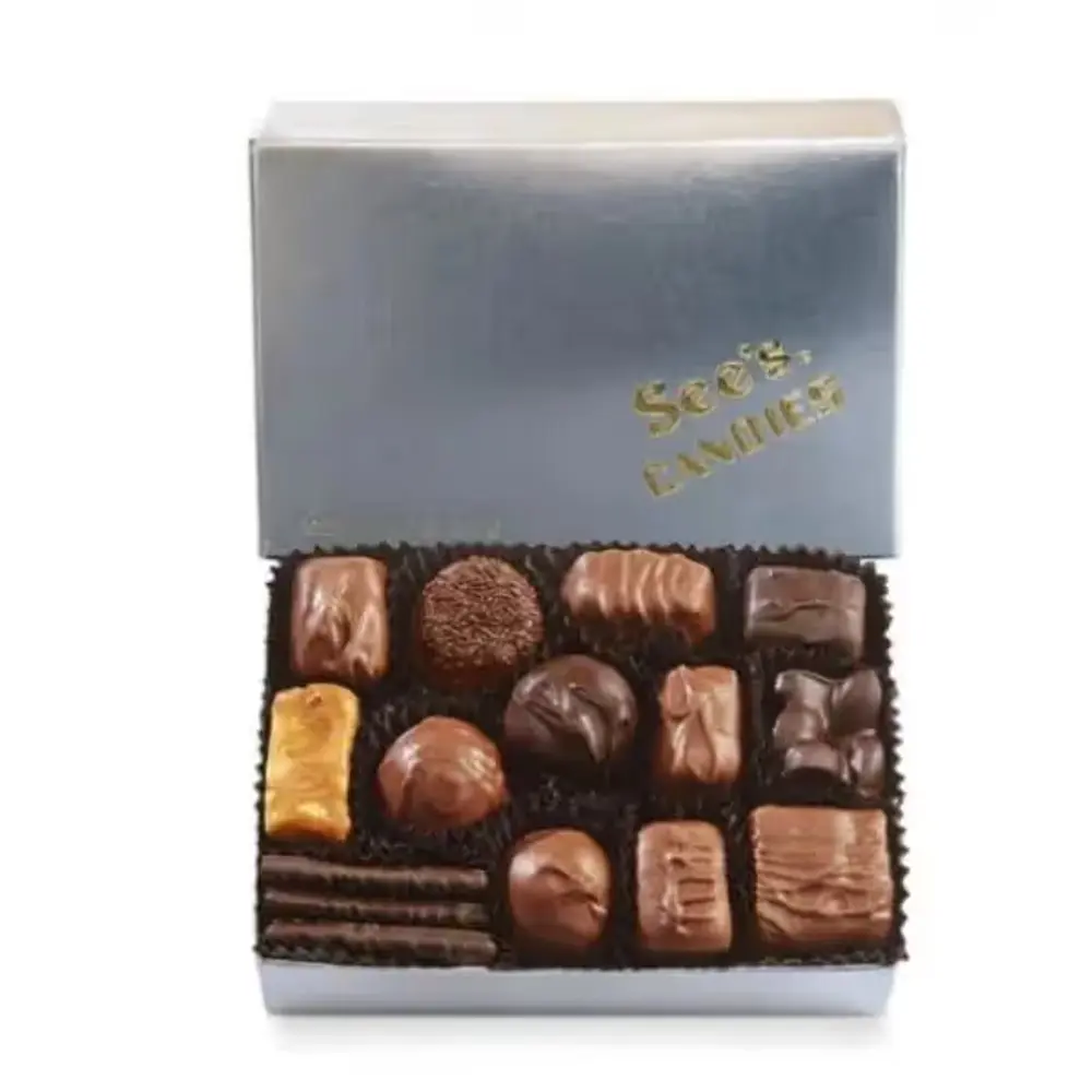 Assorted Chocolates in Silver Box