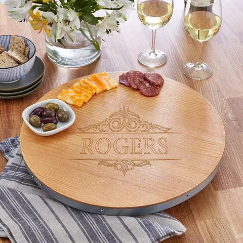 Personalized Wooden Lazy Susan