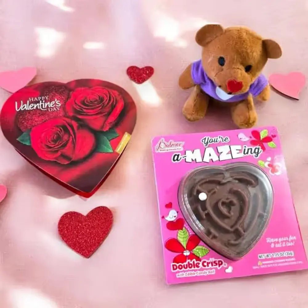 Teddy, Heart Chocolates & Maze Candy