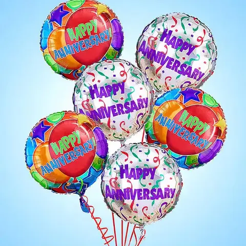 Happy Anniversary Mylar Balloon Bouquet