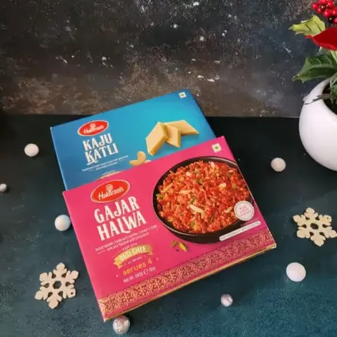Kaju Katli with Gajar Halwa